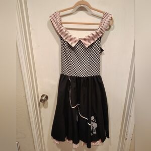 Forum Novelties Women's 1950's Retro Poodle Skirt Dress Sz M/L Halloween Costume